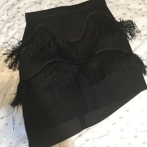 Black Fringe Zara Skirt